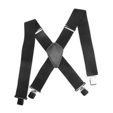 Adjustable General Pants Cross X Shape Suspender Strap Leather Crosspatch b