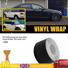 Gloss Black De-chroming Chrome Delete Tape 5cm x 10m Wrapping Vinyl Universal