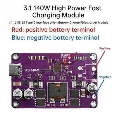 Advanced 140W PD3.1 Charging Module Type C Interfaces For High Current Lithium B