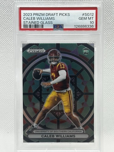 Caleb Williams #SG-12 2023 Panini Prizm Draft Picks Stained Glass card