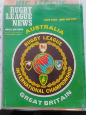 1977 AUSTRALIA V GREAT BRITAIN WORLD CUP RUGBY LEAGUE  MATCH PROGRAMME 