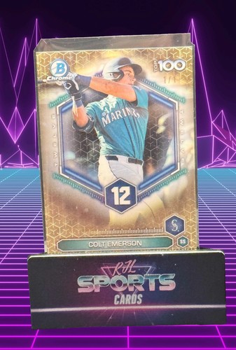 2026 Colt Emerson Bowman Chrome Scouts Top 100 Superfractor #BTP12 #D 1/1!