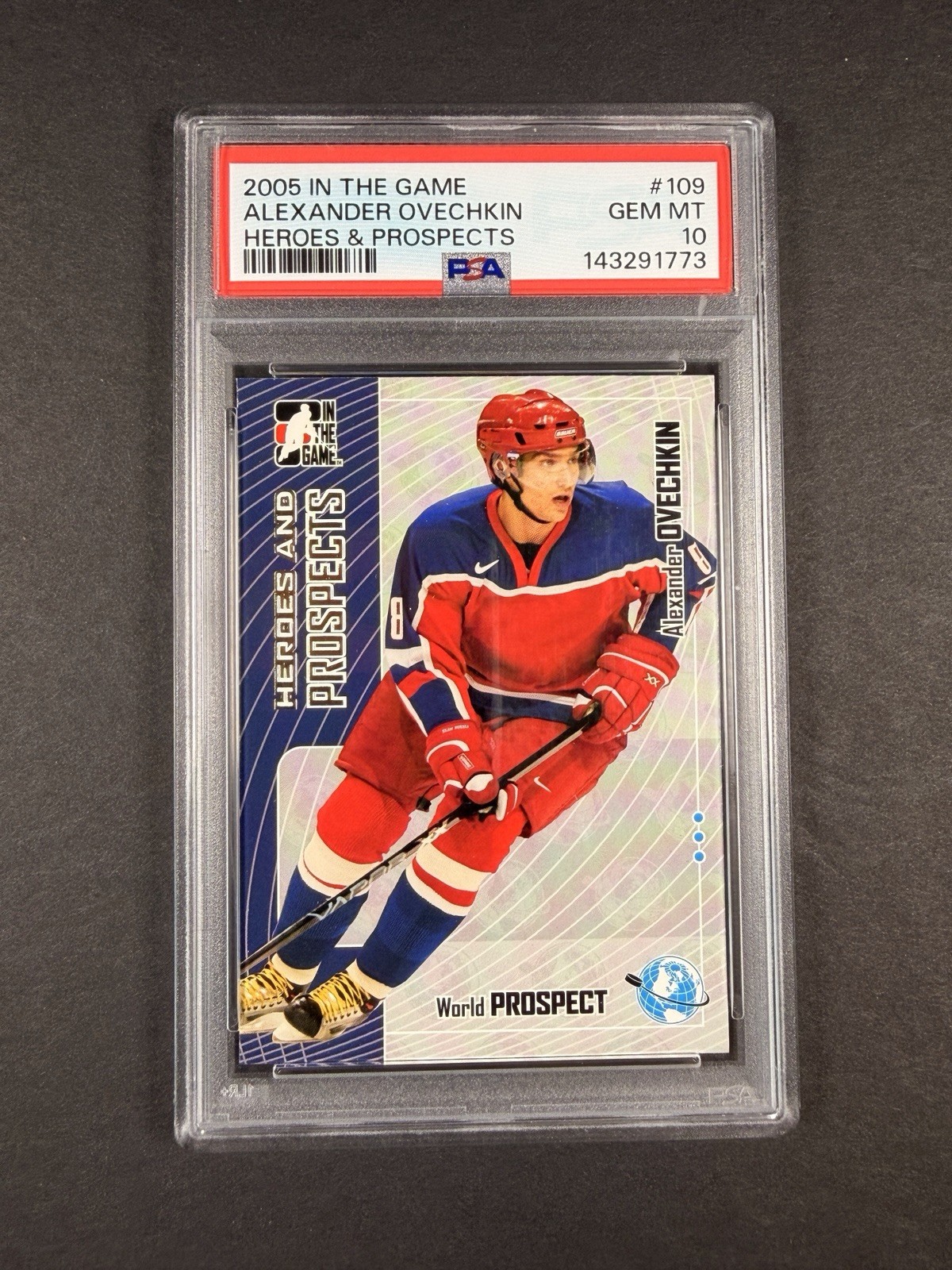 2005-06 ITG HEROES & PROSPECTS ALEXANDER OVECHKIN #109 ROOKIE PSA 10 GEM MT view 1