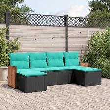 Garden Sofa Set Black