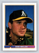 1991 Bowman - Bob Welch #215 Oakland Athletics Baseball Card