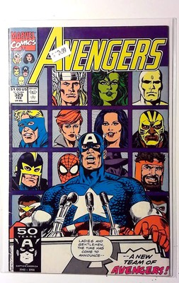 Avengers #329 1991 Marvel Captain America Iron Man Vision Thor 1st