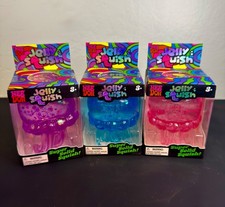 NeeDoh Glitter Jelly Squish 3 PC BUNDLE ! Pink, Blue, & Purple!