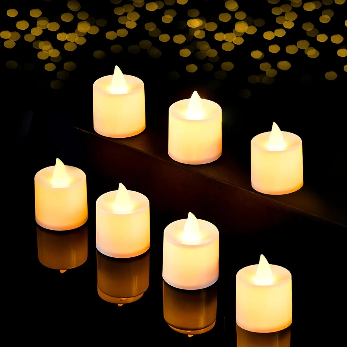 HIYAA Candele a LED senza fiamma, candele a LED con luci incorporate, confezione da 5 candele a batteria con telecomando, funzione timer 24 ore, fiamma danzante