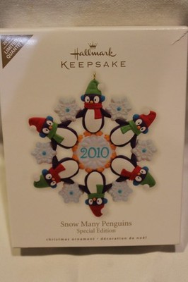 Hallmark Keepsake Ornament 2010 Snow Many Penguins Limited Edition Snowflake