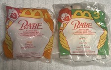 McDonald's Happy Meal Babe Pig Movie 1995 Mini Plush Toys 1 BABE, 3 MAA in bag