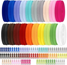 15 Yards Zipper, 20 Kinds of General Colors, 100PCS Zipper Sliders for DIY Sewin