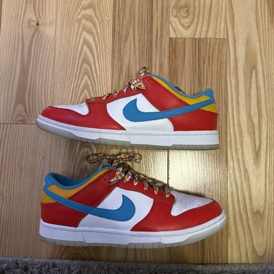 Size 8- Nike Dunk Low x LeBron James x Fruity Pebbles Red