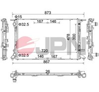MotorküHler WasserküHler JPN 60C9005-JPN FüR Audi A4 B8 8K2 Avant 8K5 Q5 8RB A5