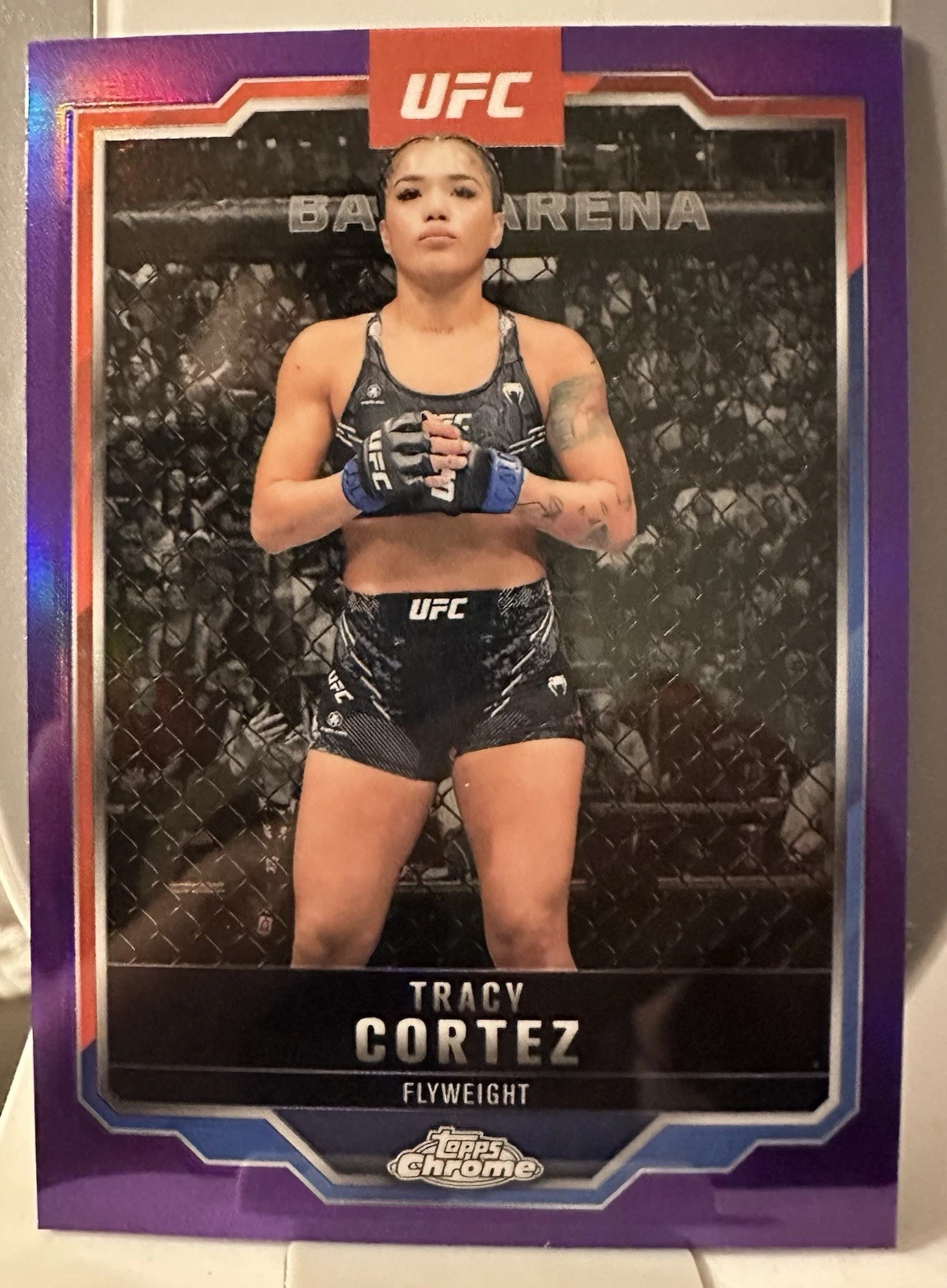 UFC 2025 Topps Chrome Tracy Cortez Purple Refractor #134