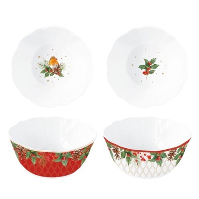 2er Set Müslischalen CHRISTMAS BERRIES Mistelzweige in GB Easy Life