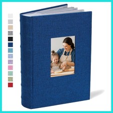 Photo Album 4x6 300 Photos Linen Frame Cover with Memo Areas Photobook Large ...