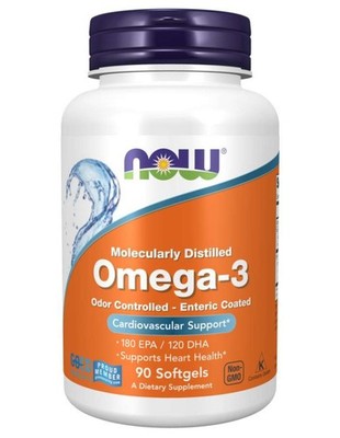 NOW FOODS, OMEGA-3 MOLECULARLY Distilled EPA/DHA 90 Weichkapseln SUPER PREIS