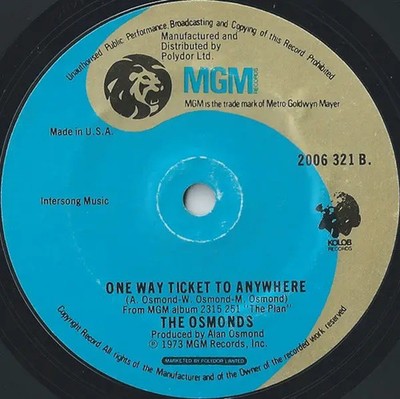 The Osmonds Let Me In Vinyl Single 7inch Kolob Records