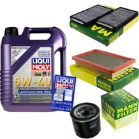 Mann Inspektionspaket 5L Liqui Moly 5W-40 FüR Mazda 626 V Hatchback 2.0 1.8