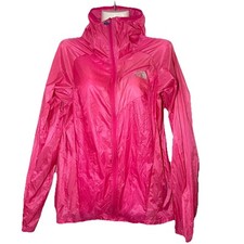 The North Face Summit Series Packable Windbreaker Jacket Womens M Pink Hood Zip