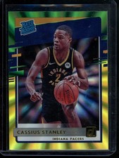 2020-21 Donruss Cassius Stanley Holo Green and Yellow Laser RC Pacers #225