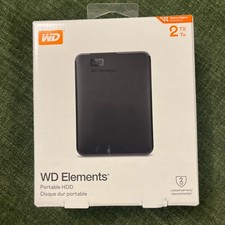 WD 2TB Elements Portable HDD, External Hard Drive, USB 3.0 for PC & Mac