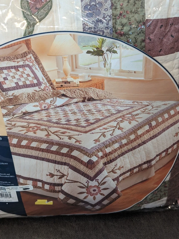 Edredón American Traditions Hartford Patchwork Floral King 100 pulgadas X 90 pulgadas Foto 4 de 4