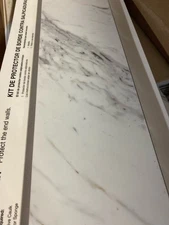 Hampton Bay 16737119994925 Calcutta Marble Endsplash Kit for Laminate Countertop