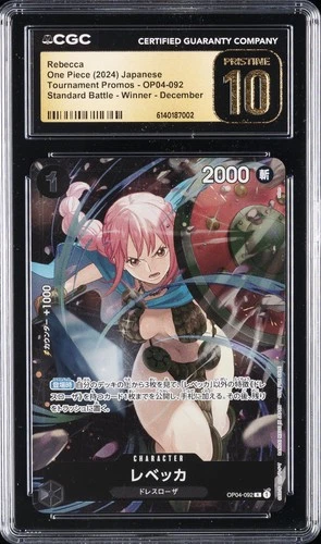 2024 ONE PIECE JAPANESE STANDARD BATTLE #OP04-092 REBECCA CGC 10 PRISTINE