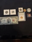 US Coin Lot Eisenhower Dollar Franklin Half Roosevelt Dime $2 Bill Proof