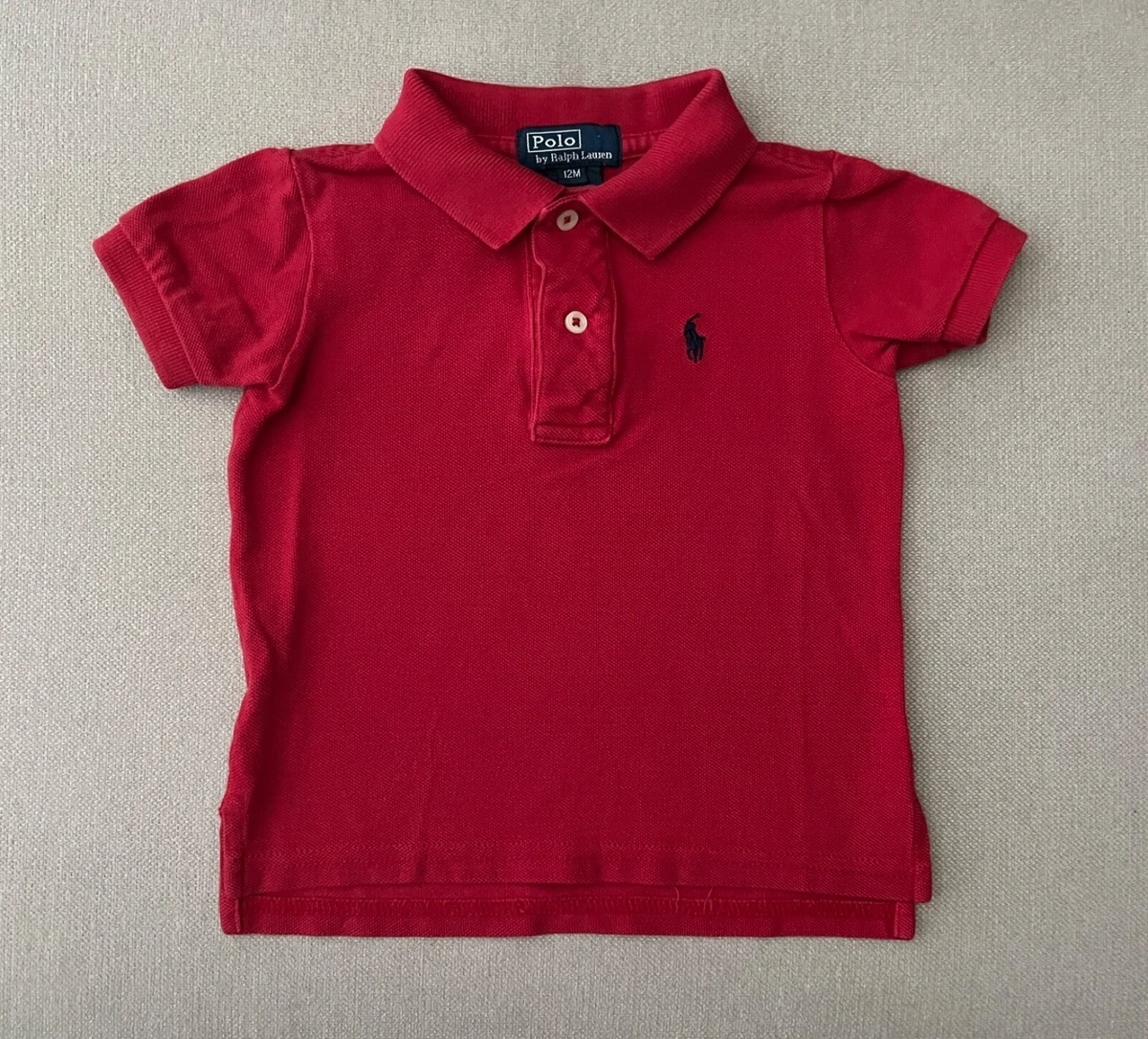 Baby boy top red polo shirt