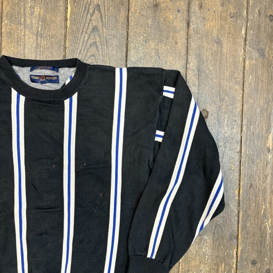 Tommy Hilfiger Golf Sweatshirt Mens Large Vintage Heavyweight Jumper, Black image 2