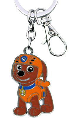 Paw Patrol Zuma Silvertone Cartoon/TV Charm Pendant Key Chain