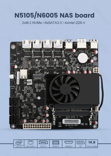Topton N5105 Mini-ITX NAS Motherboard (CW-N5105-NAS) - Picture 5 of 6