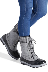 anaelle flannel flat boot