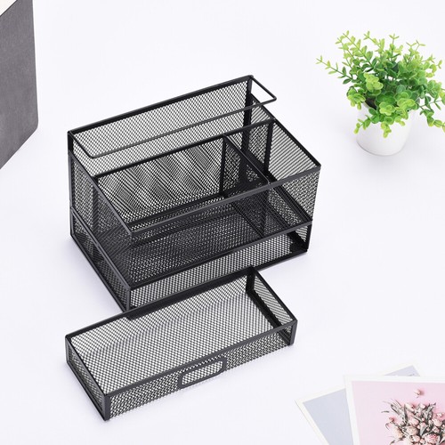 Boîte de rangement pour stylo organisateur magasin de bureau en maille tiroirs plateaux pour organiser le bureau
