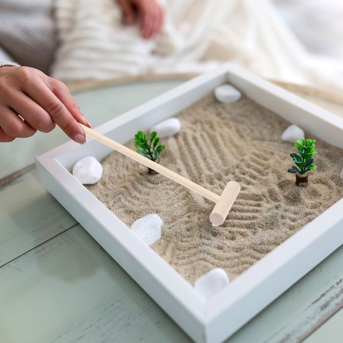 12PCS Mini Zen Garden Rake Tabletop Garden Sandbox Tools Desktop Decoration US - Picture 7 of 10