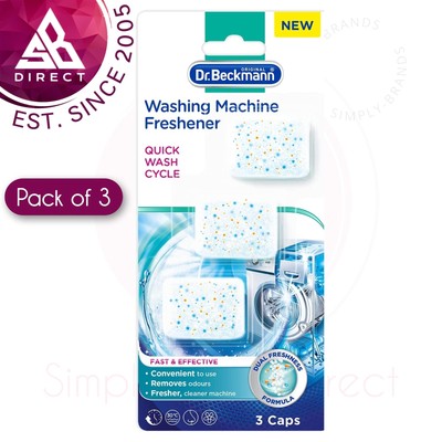 Dr Beckmann Washing Machine Freshener Tabs Quick Wash Cycle Removes Odours 3Pk