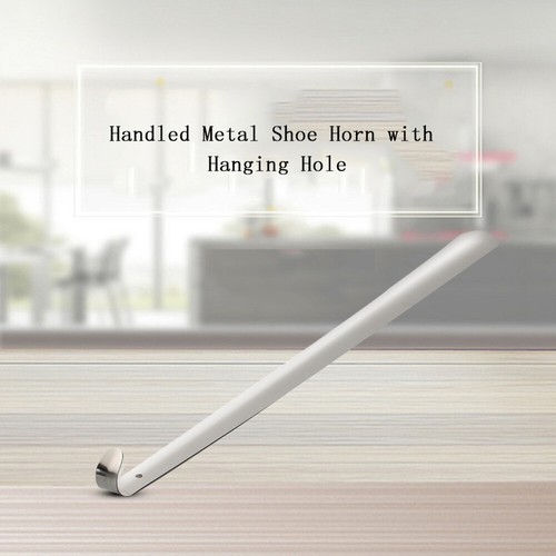 Handled Stainless Steel Hanging Hole 58cm Length Shoe Horn Tool Women