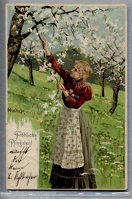 MAILICK Spring PC Traveled 1900 Springtime Girl