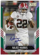 Najee Harris 2021 SCORE ROOKIE AUTOGRAPH CARD #309 Steelers RC AUTO end zone /6
