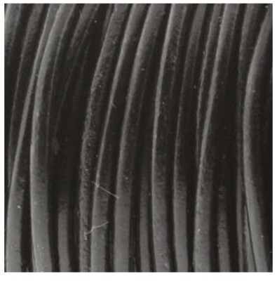 Beadsmith 2mm Indian Leather Round Henna Beading 25 yards LEBKDIS22 Black