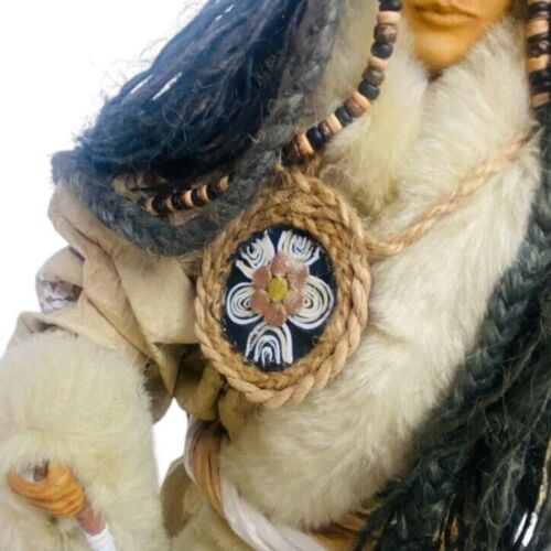Folk Art Paper Mache Woman Sculpture Artist Paulette Cui Tibetan Nomad Ethnic - Picture 12 of 20