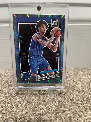 Dereck Lively II Rated Rookie Blue Prizm #/25 2023-24 Donruss Optic RC Mavericks