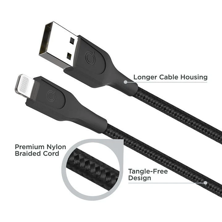 FOR APPLE IPHONE 14 QUIKCELL 10ft FAST CHARGE CABLE  to USB-A FAST CHARGING - Image 2 of 4