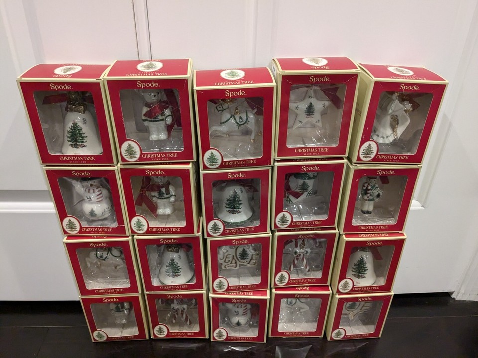 20 New in Box SPODE Porcelain Christmas Tree Ornaments eBay