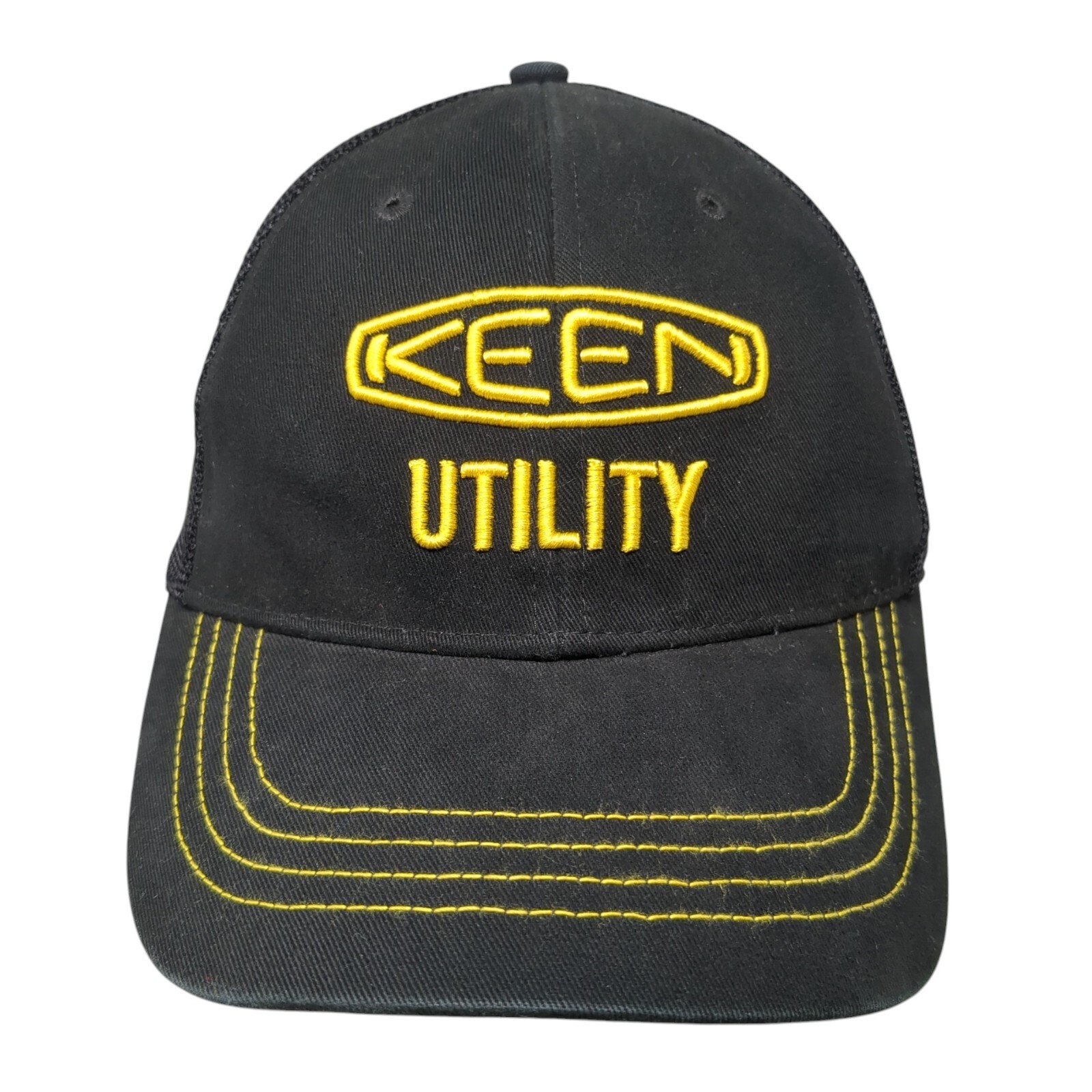 Cappello Keen Utility Strapback Nero Taglia Unica Regolabile Ricamato 6 Pannelli