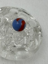 MARBLE CHRISTENSEN PRE-1943 UV SWIRL 5/8" NEAR MINT RED  BLUE
