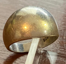 Sterling Silver 925 Domed Band Ring Sz 6 - 4.8g