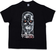T-shirt SKULLHEAD MODEL T-800 bambino ragazzo Cyberdine Skynet film Cyborg Terminator